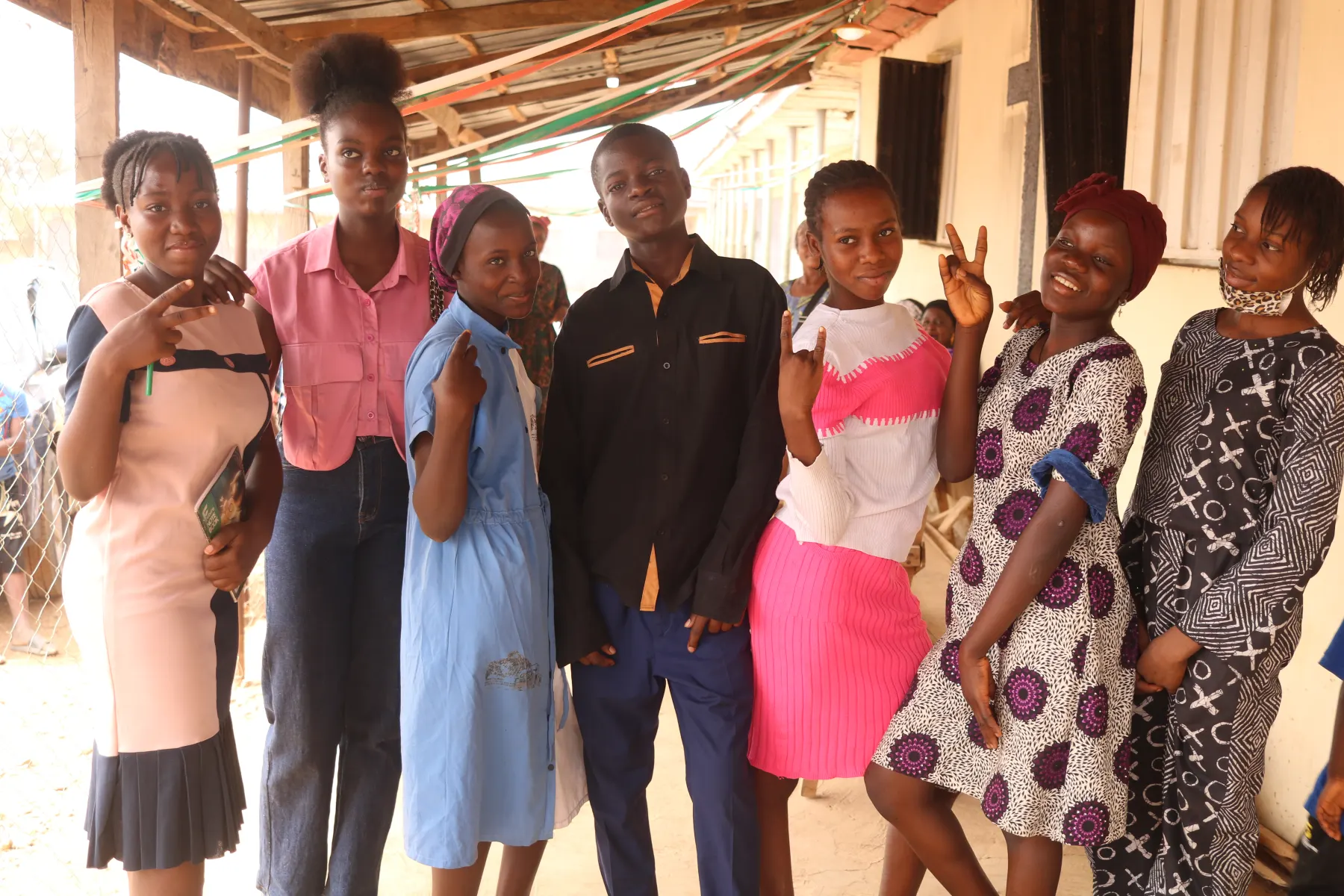 Youth team gathered for mentoring and values